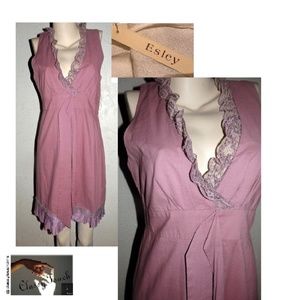 Easley Mauve Cotton Sleeveless Summer dress